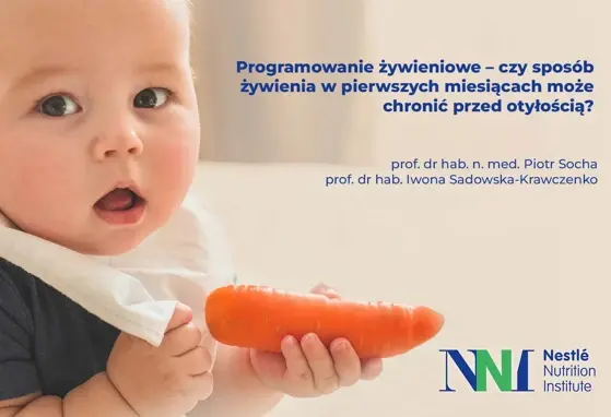 dziecko z marchewką w rękach oraz tytuł wykładu