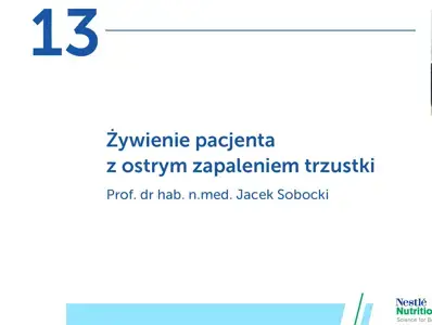 okładka do wykładu 13 z serii żywienie kliniczne